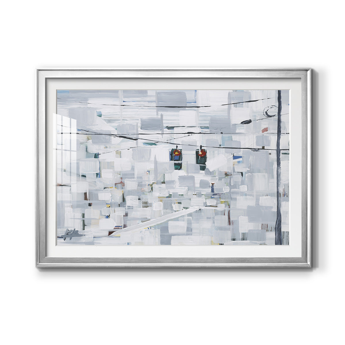 Stop on White Premium Framed Print - Ready to Hang