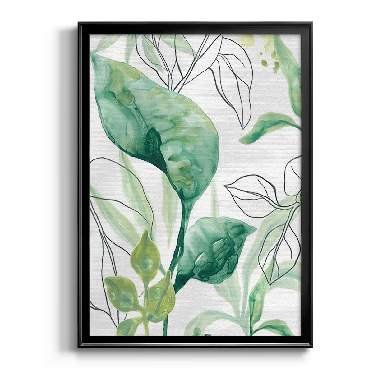 Tropical Palm Chorus I - Modern Framed Canvas Print