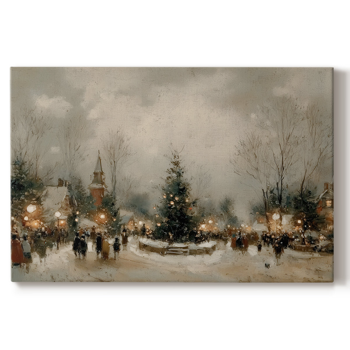 Candlelit Candle at Dusk - Canvas Art Print