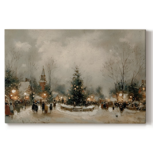 Candlelit Candle at Dusk - Canvas Art Print