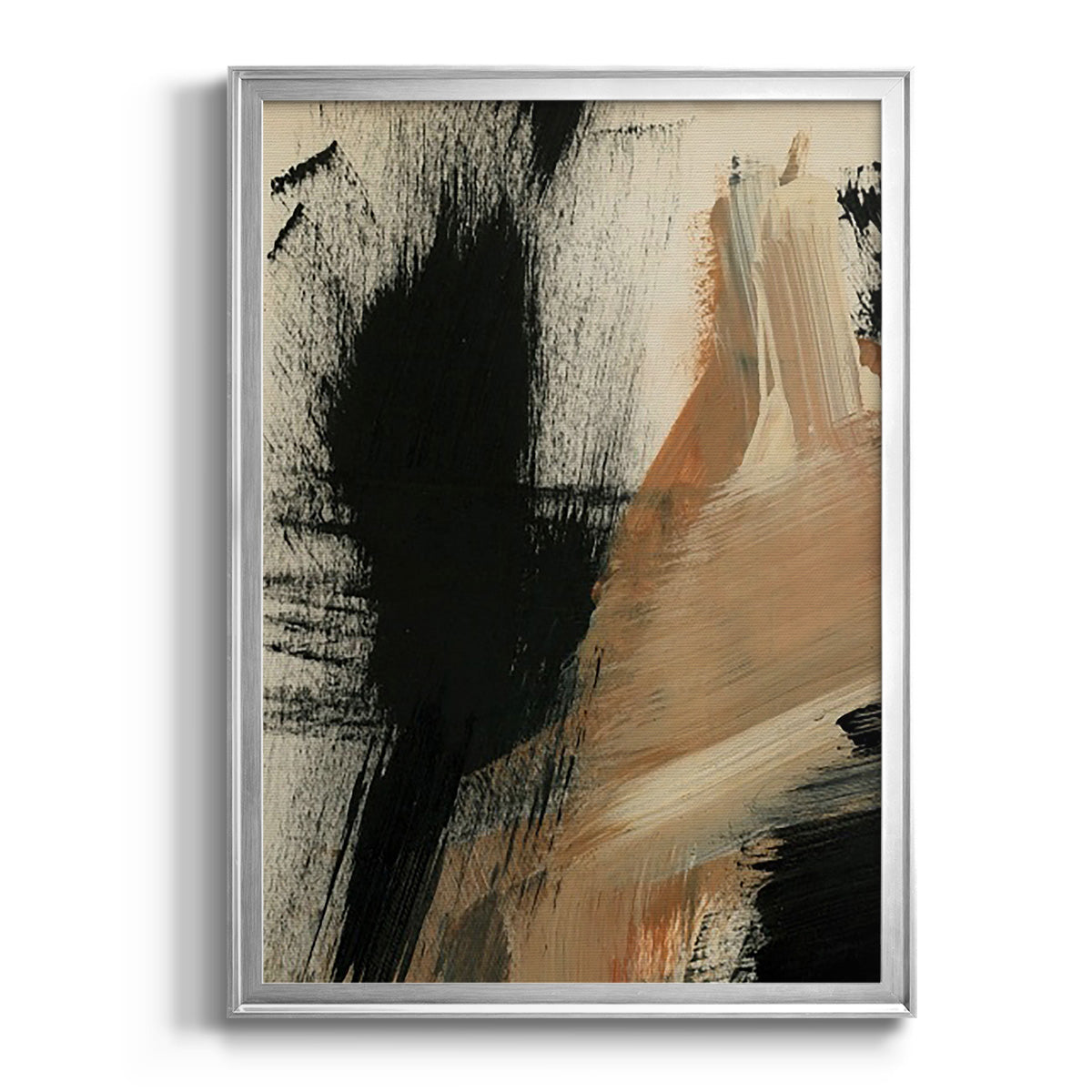 Baked Paintstrokes I - Modern Framed Canvas Print