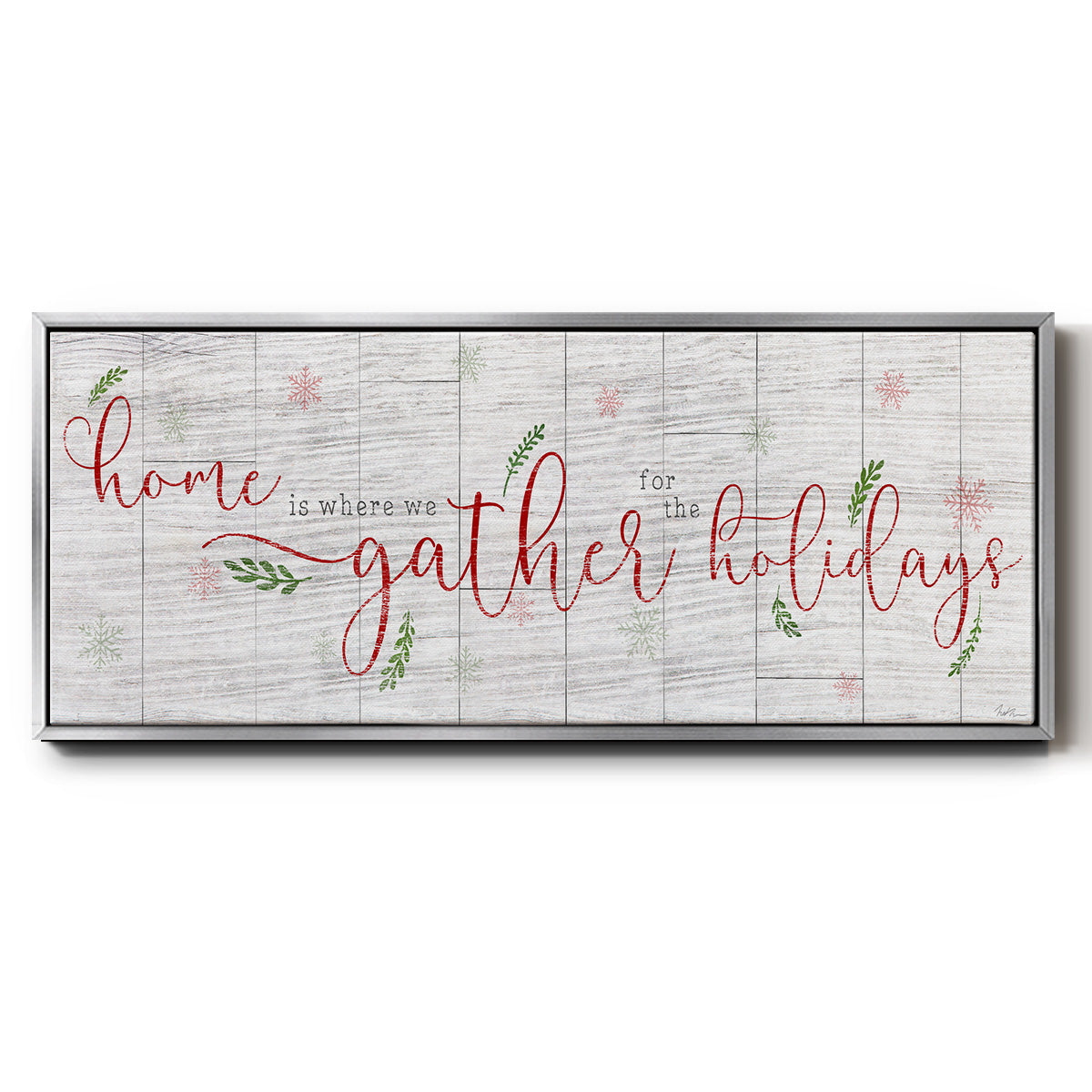 Holidays Gather - Floater Framed Canvas Print