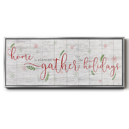 Holidays Gather - Floater Framed Canvas Print