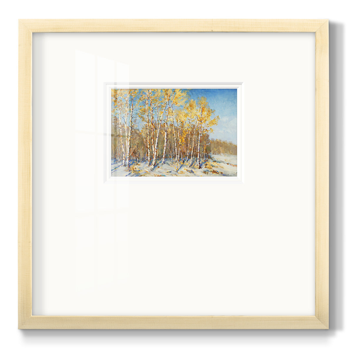 Autumn Trees Premium Framed Print Double Matboard