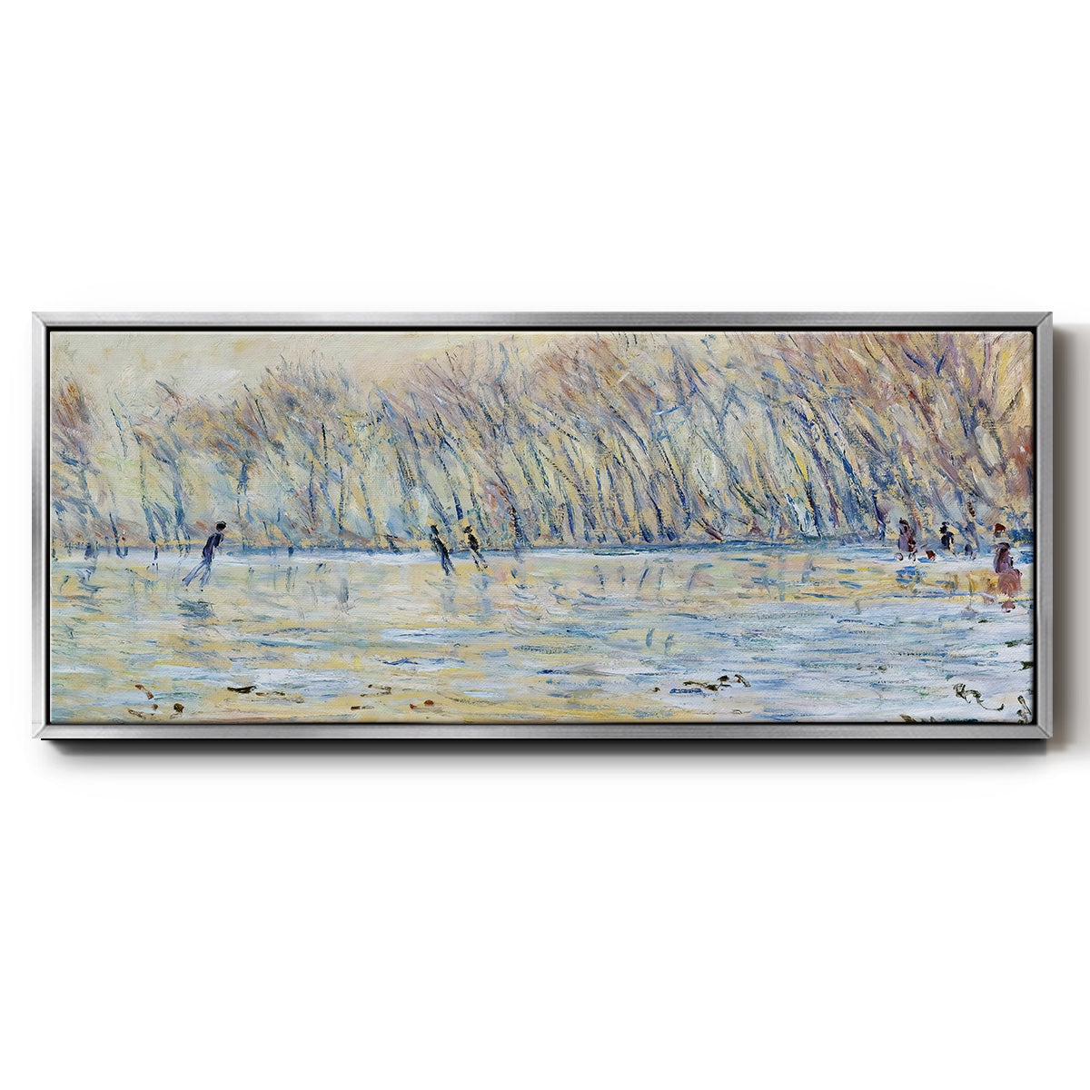 Skaters at Giverny, 1899 - Floater Framed Canvas Print