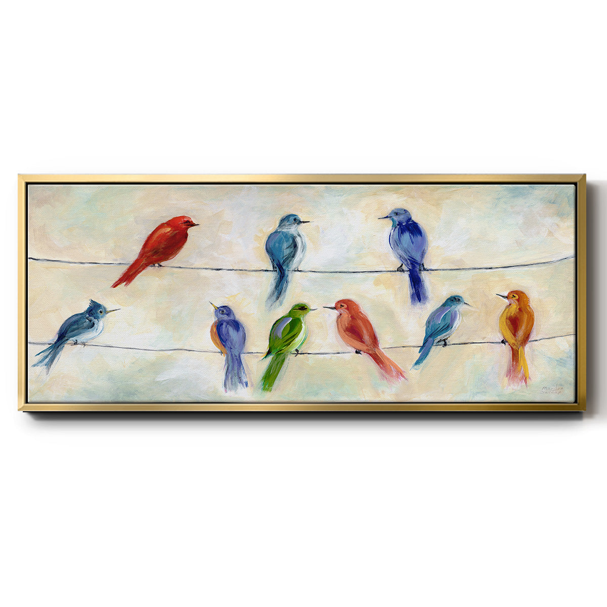 Chatter - Floater Framed Canvas Print