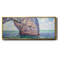 The Manneport at High Tide, 1885 - Floater Framed Canvas Print