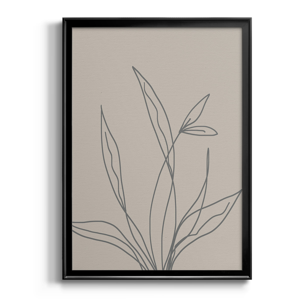 Neutral Lines II - Modern Framed Canvas Print