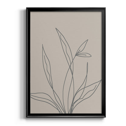 Neutral Lines II - Modern Framed Canvas Print