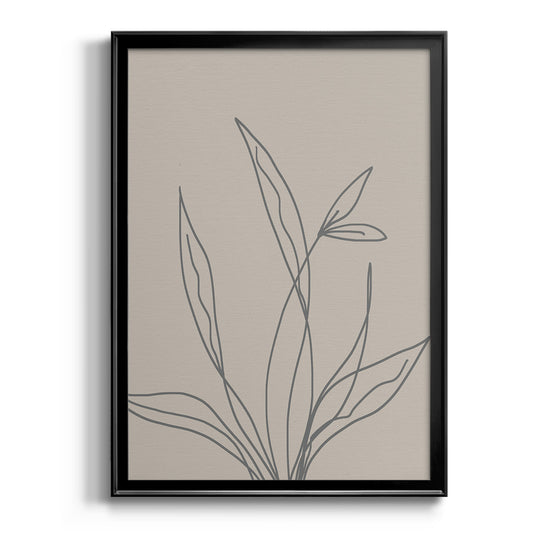 Neutral Lines II - Modern Framed Canvas Print