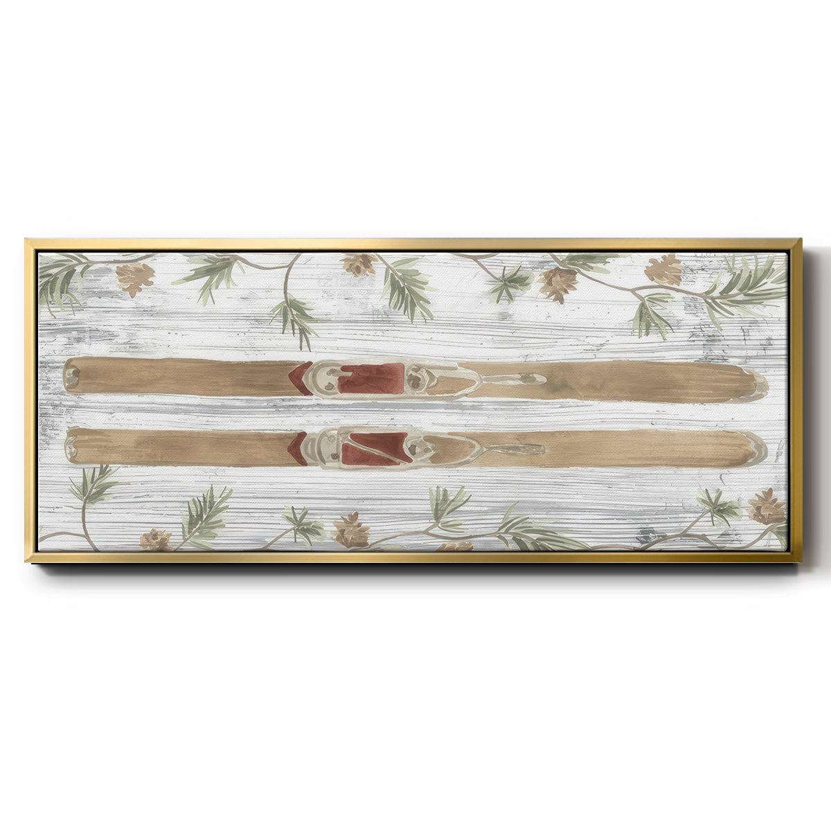 Pinecone Lodge Collection D - Floater Framed Canvas Print