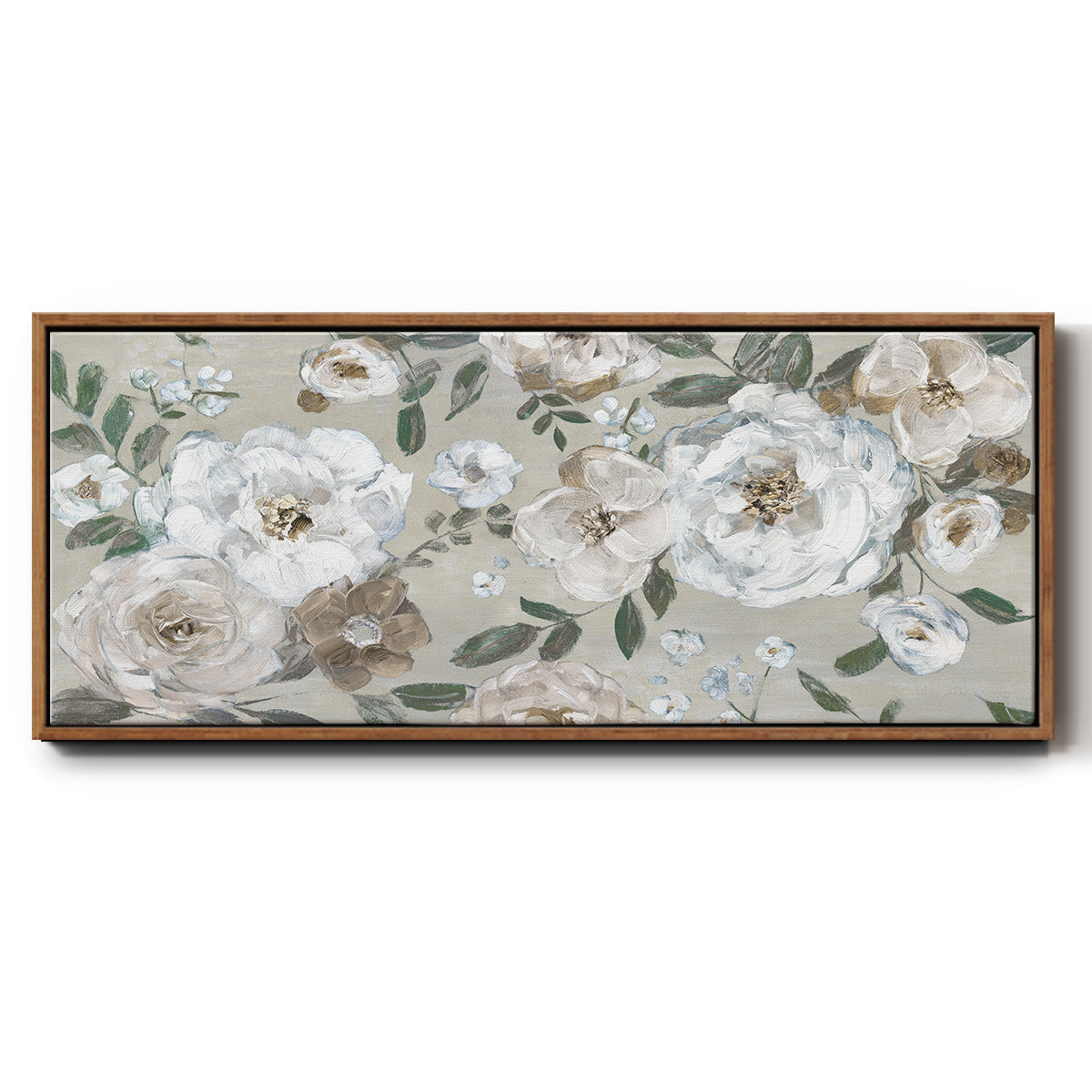 Rose Garden - Floater Framed Canvas Print