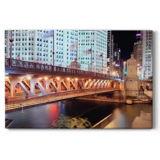 Chicago River VI - Gallery Wrapped Canvas