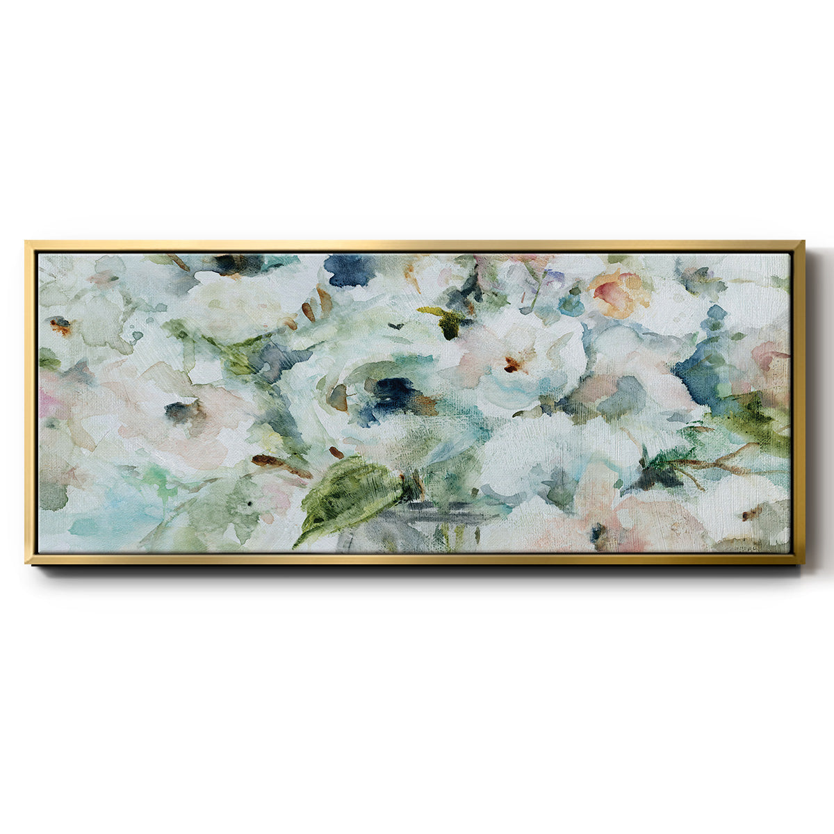 Blooming Softly - Floater Framed Canvas Print