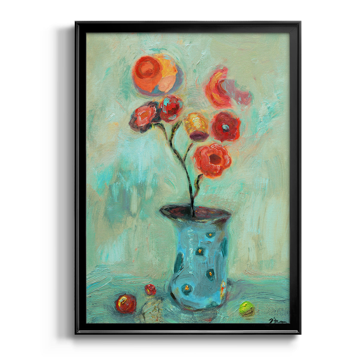 Orange Pop - Modern Framed Canvas Print