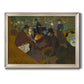 Impressionist cabaret interior scene by Henri de Toulouse-Lautrec printed on canvas in an ornate champagne frame.