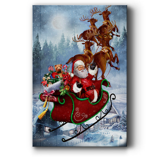 Santa's Sleigh - Canvas Art Print