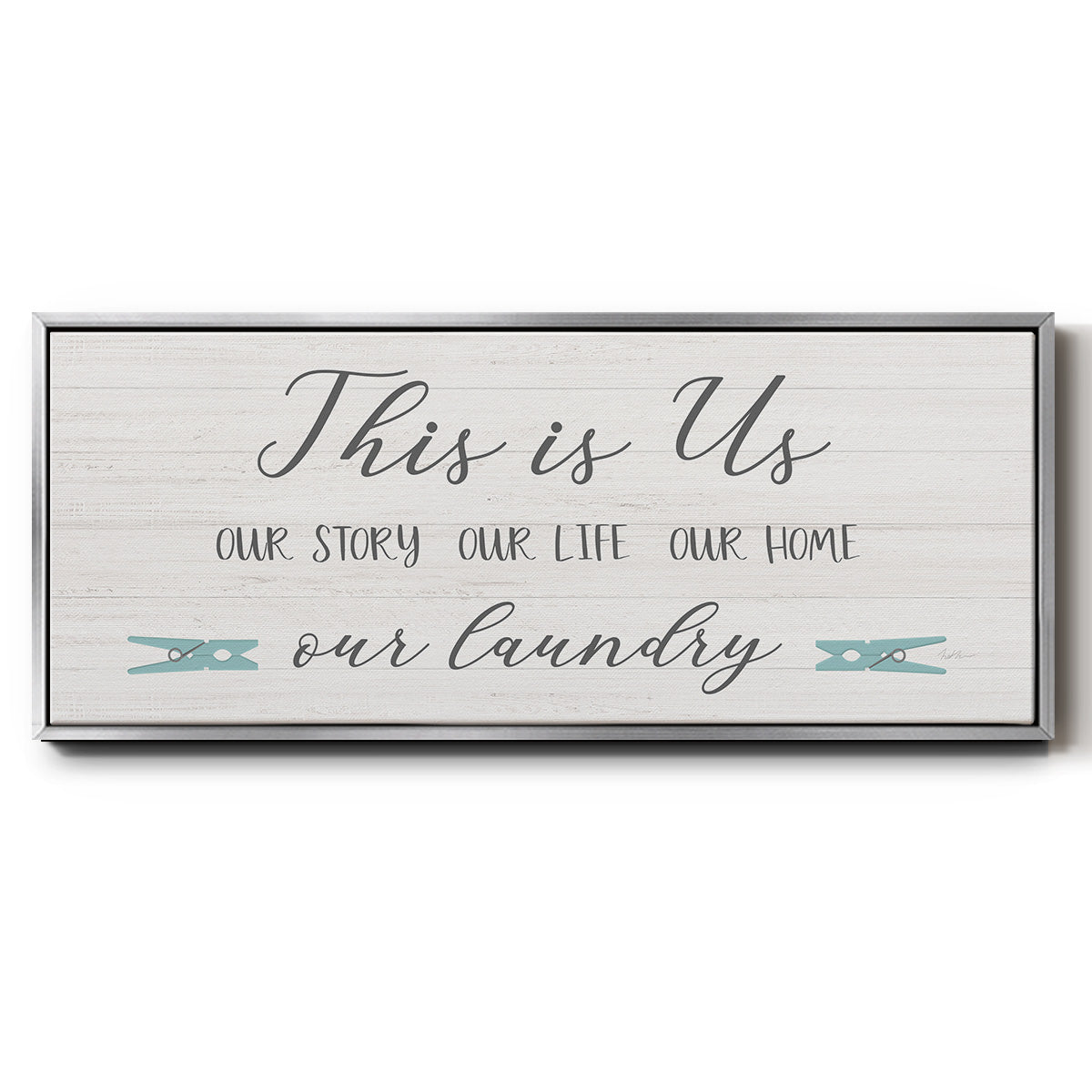 Us and Our Laundry - Floater Framed Canvas Print