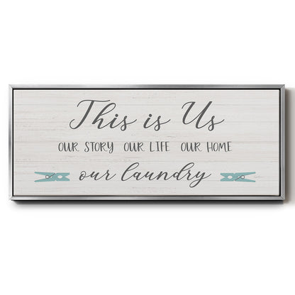 Us and Our Laundry - Floater Framed Canvas Print