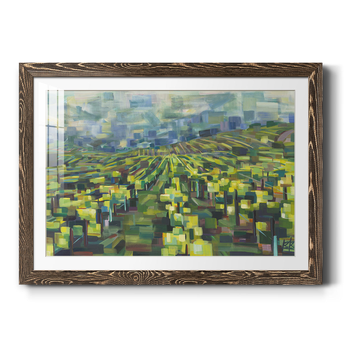 Yellow Grapevines Forever - Barnwood Framed Art Print
