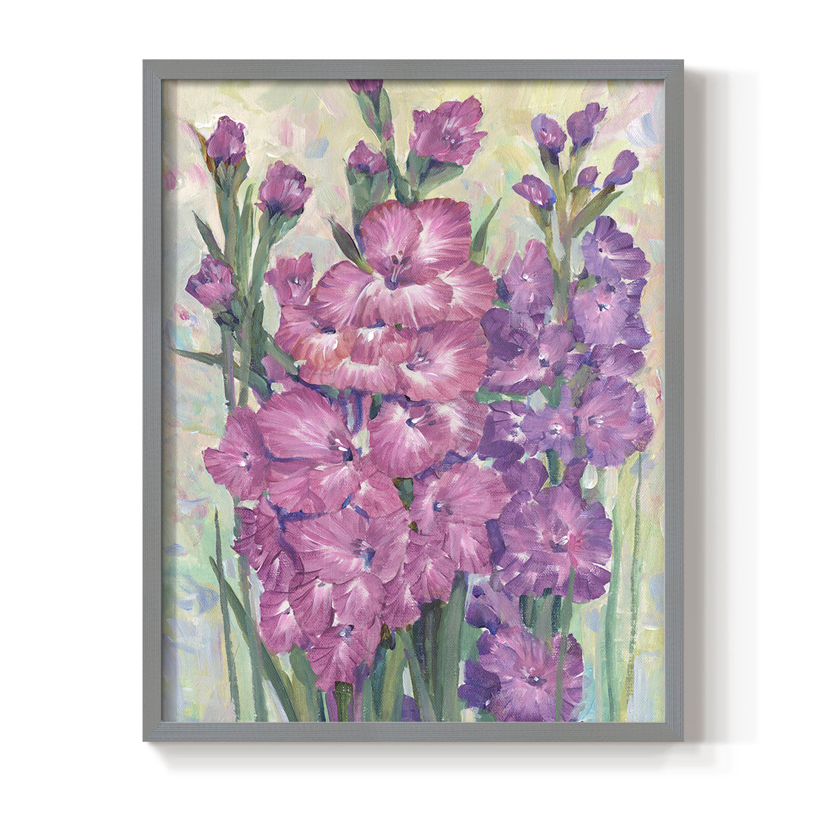 Gladiolas Blooming I - Restickable Framed Art Print