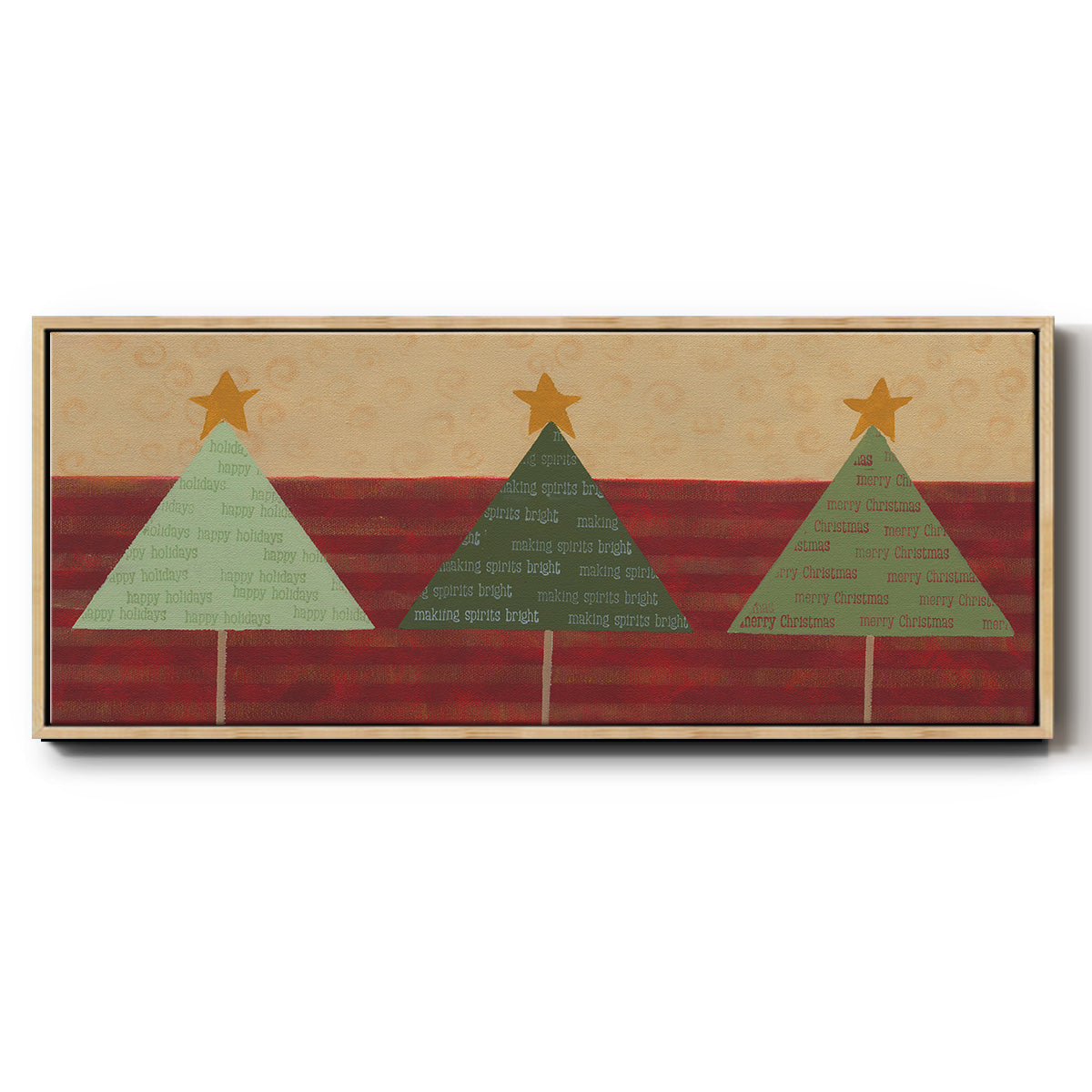 Merry Messages - Floater Framed Canvas Print