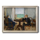 Impressionist interior scene by Édouard Manet printed on canvas in an ornate champagne frame.