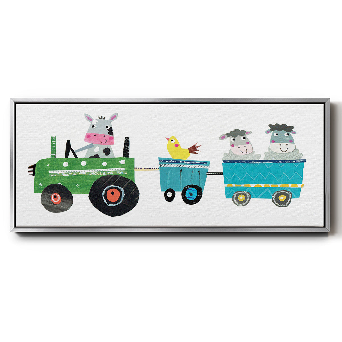 Cute Farm - Floater Framed Canvas Print