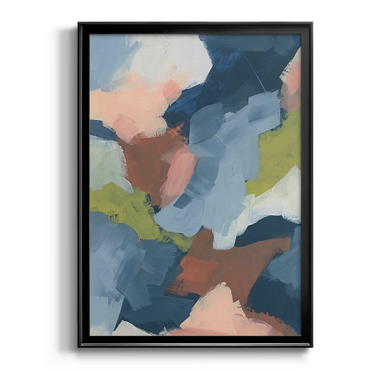 Soft Indigo Atmosphere II - Modern Framed Canvas Print