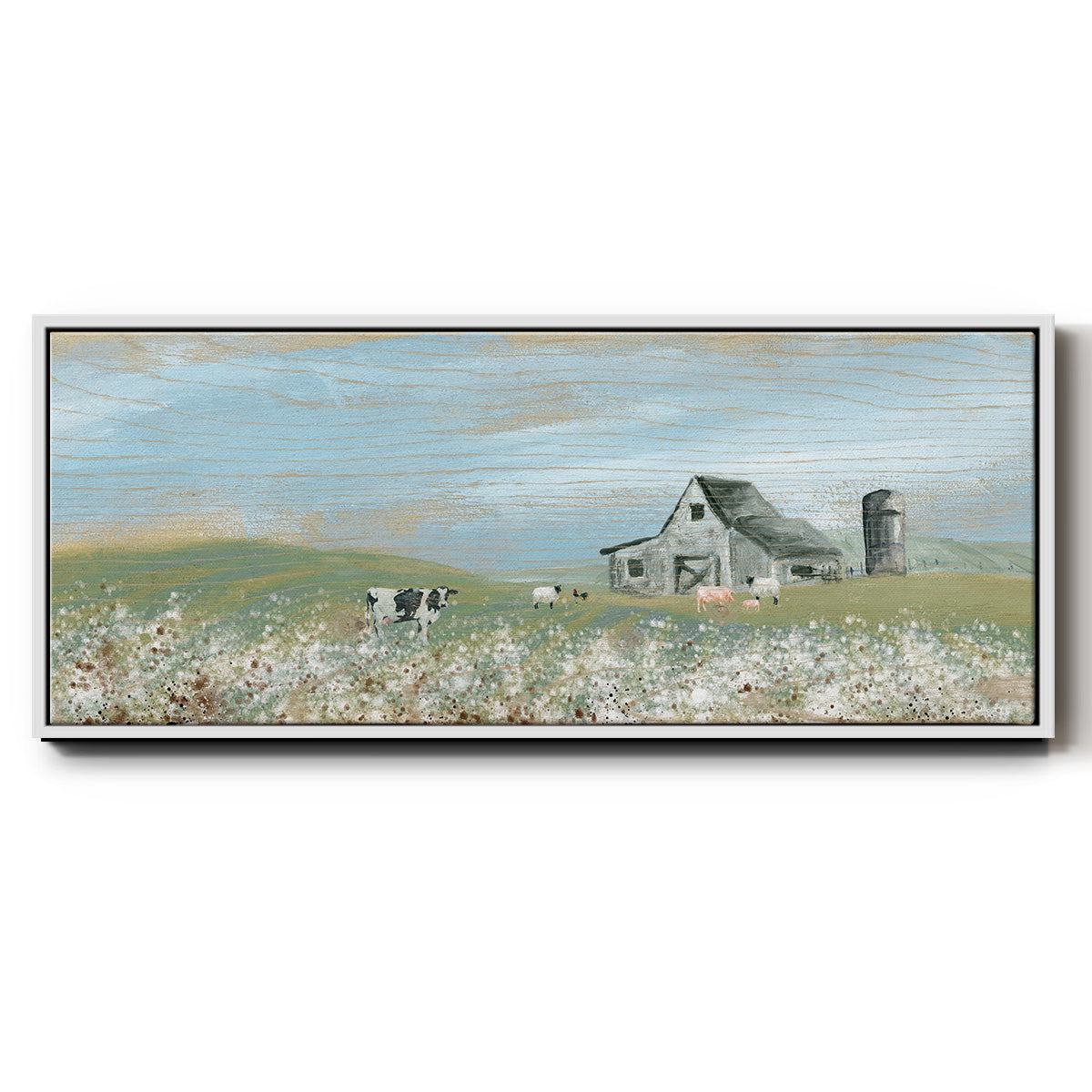 Cotton Fields - Floater Framed Canvas Print