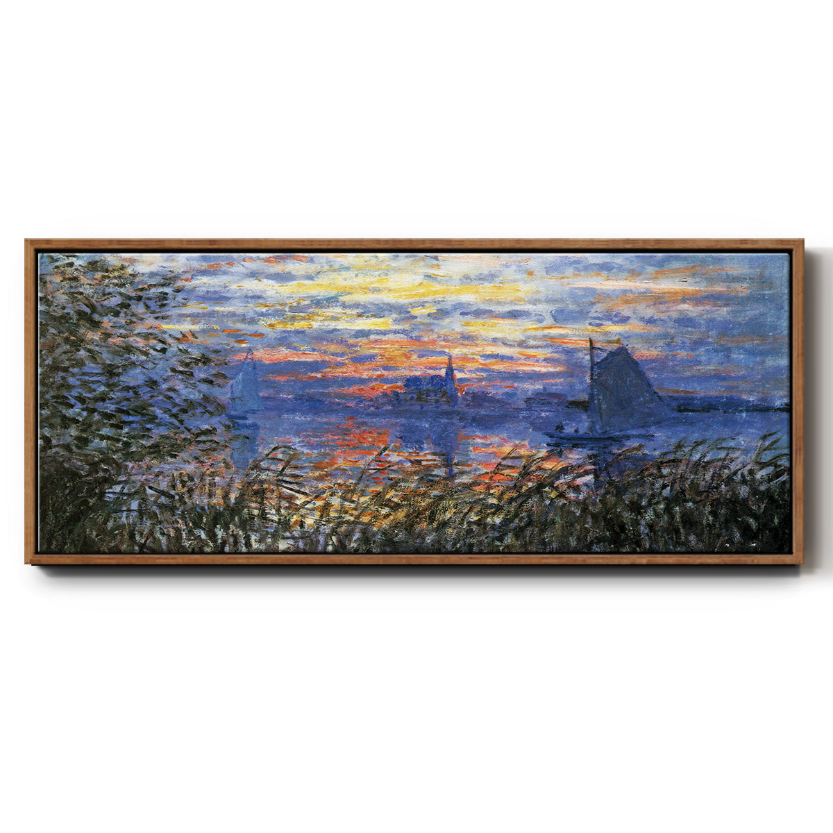 Sunset on the Seine - Floater Framed Canvas Print