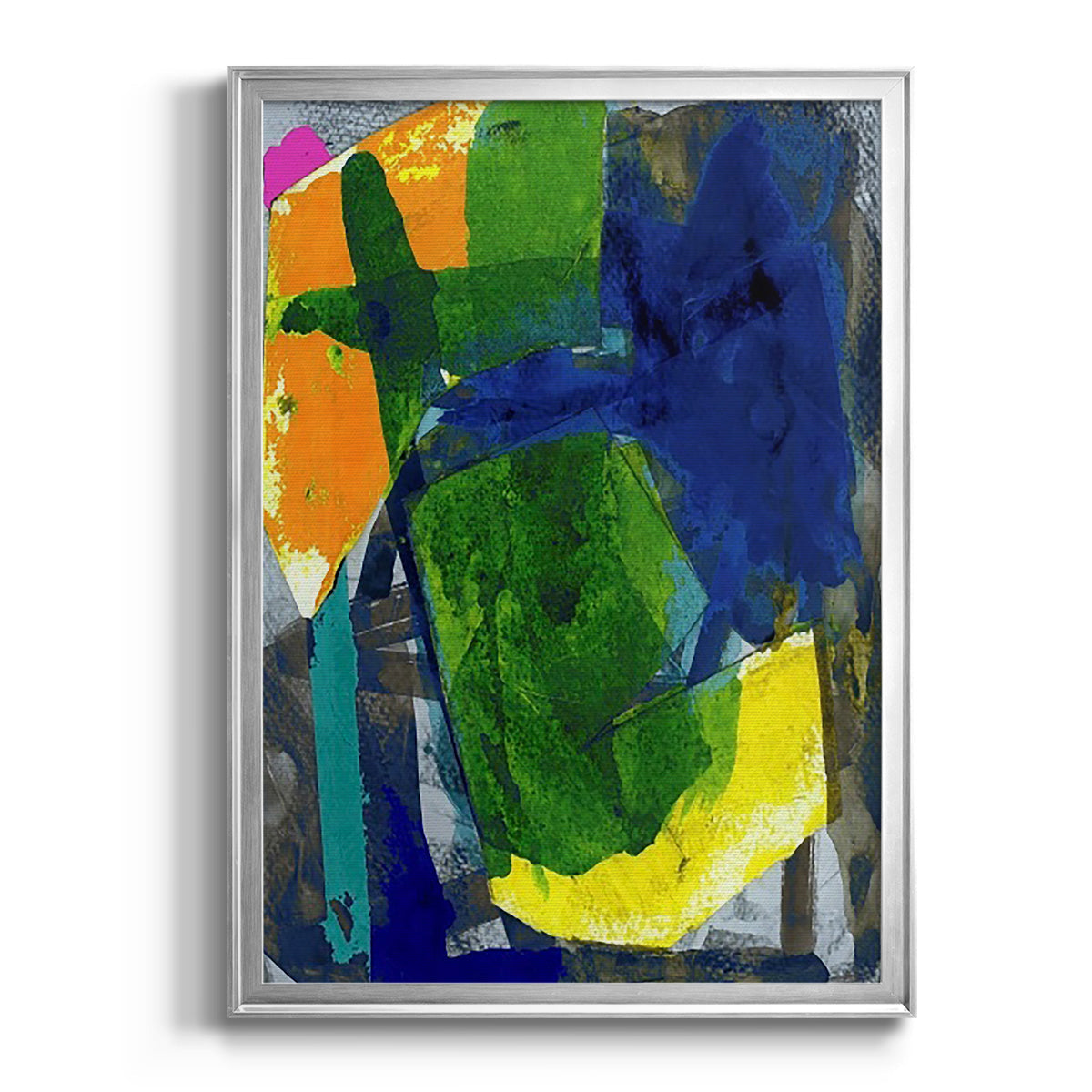 Brights Strokes I - Modern Framed Canvas Print