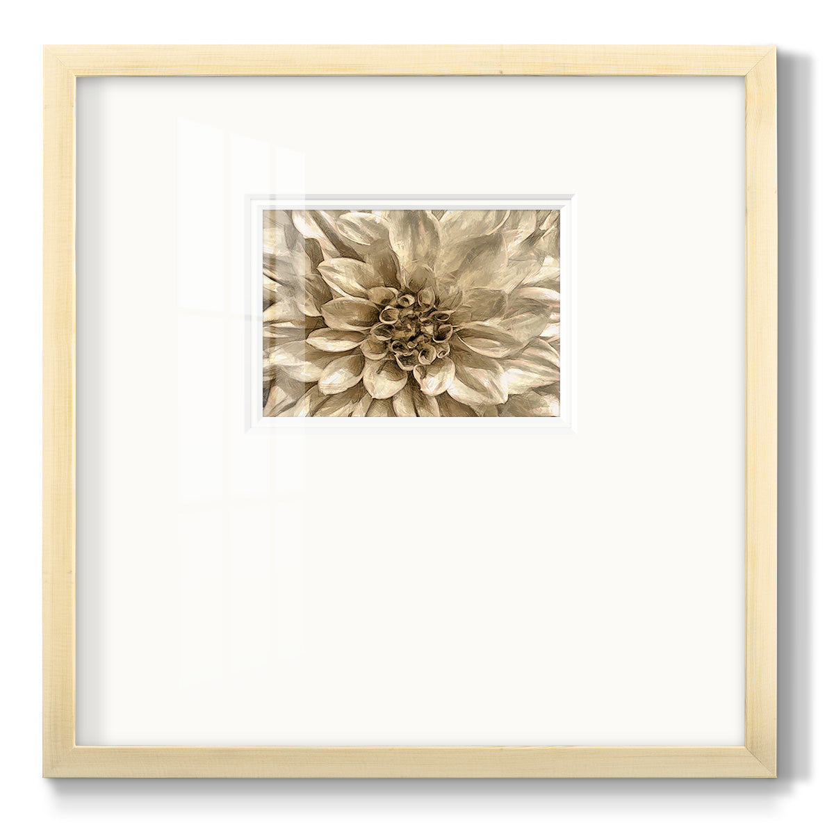 Neutral Wall Flower I - Double Matboard Framed Print