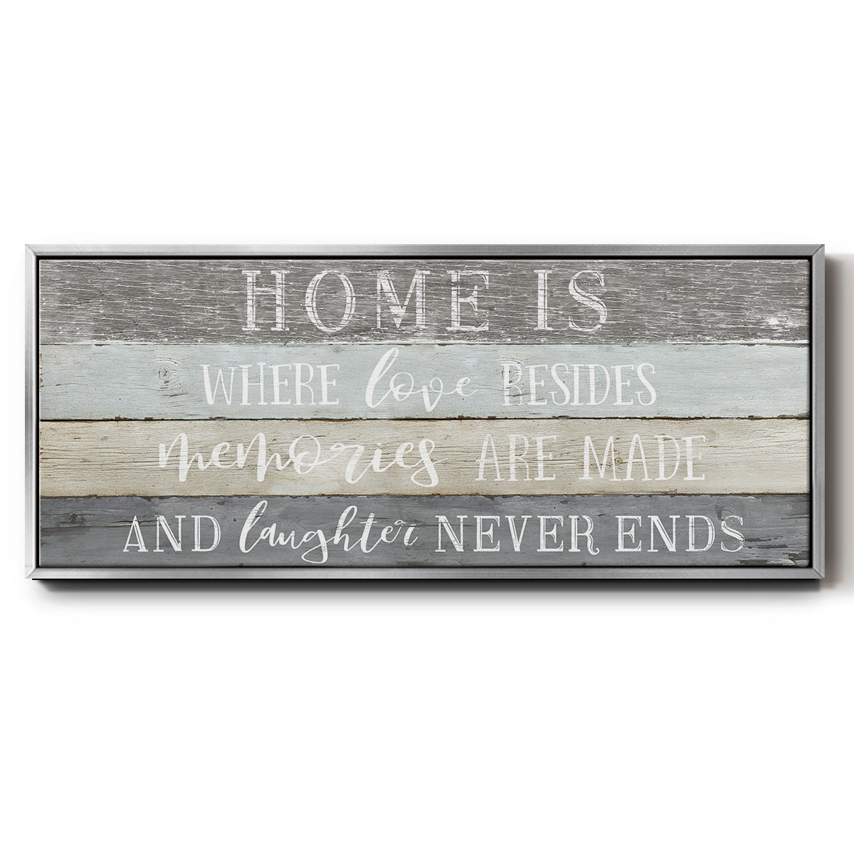 Home Is Where - Floater Framed Canvas Print