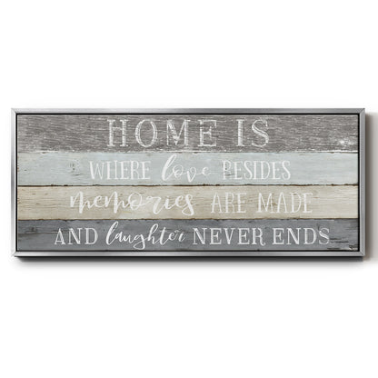 Home Is Where - Floater Framed Canvas Print
