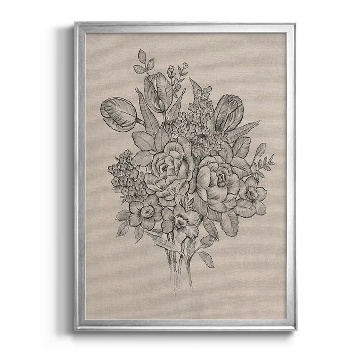 Floral Bouquet II - Modern Framed Canvas Print