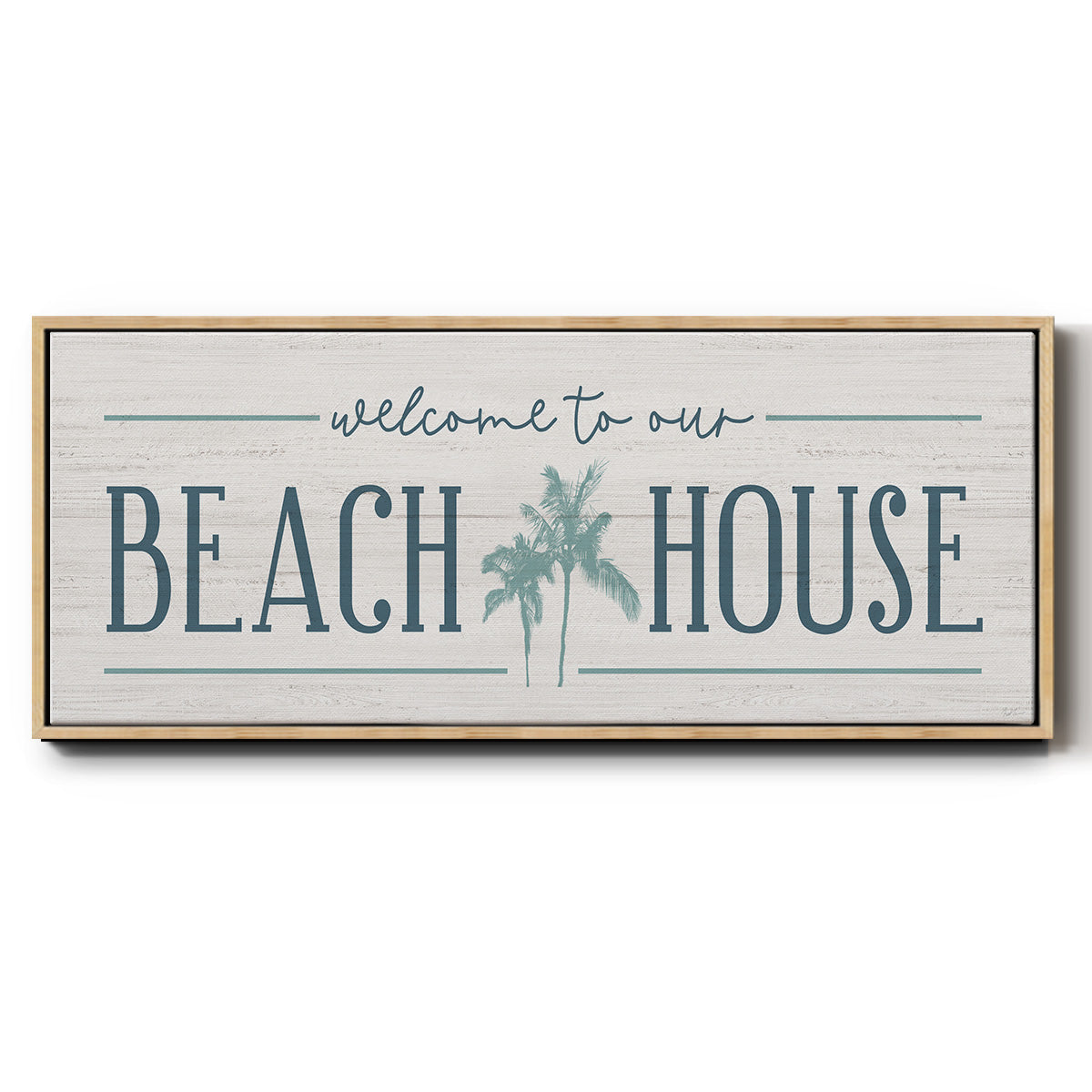 Our Beach House - Floater Framed Canvas Print