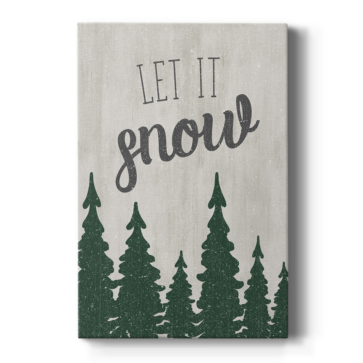 Let It Snow Forest Premium Gallery Wrapped Canvas - Ready to Hang