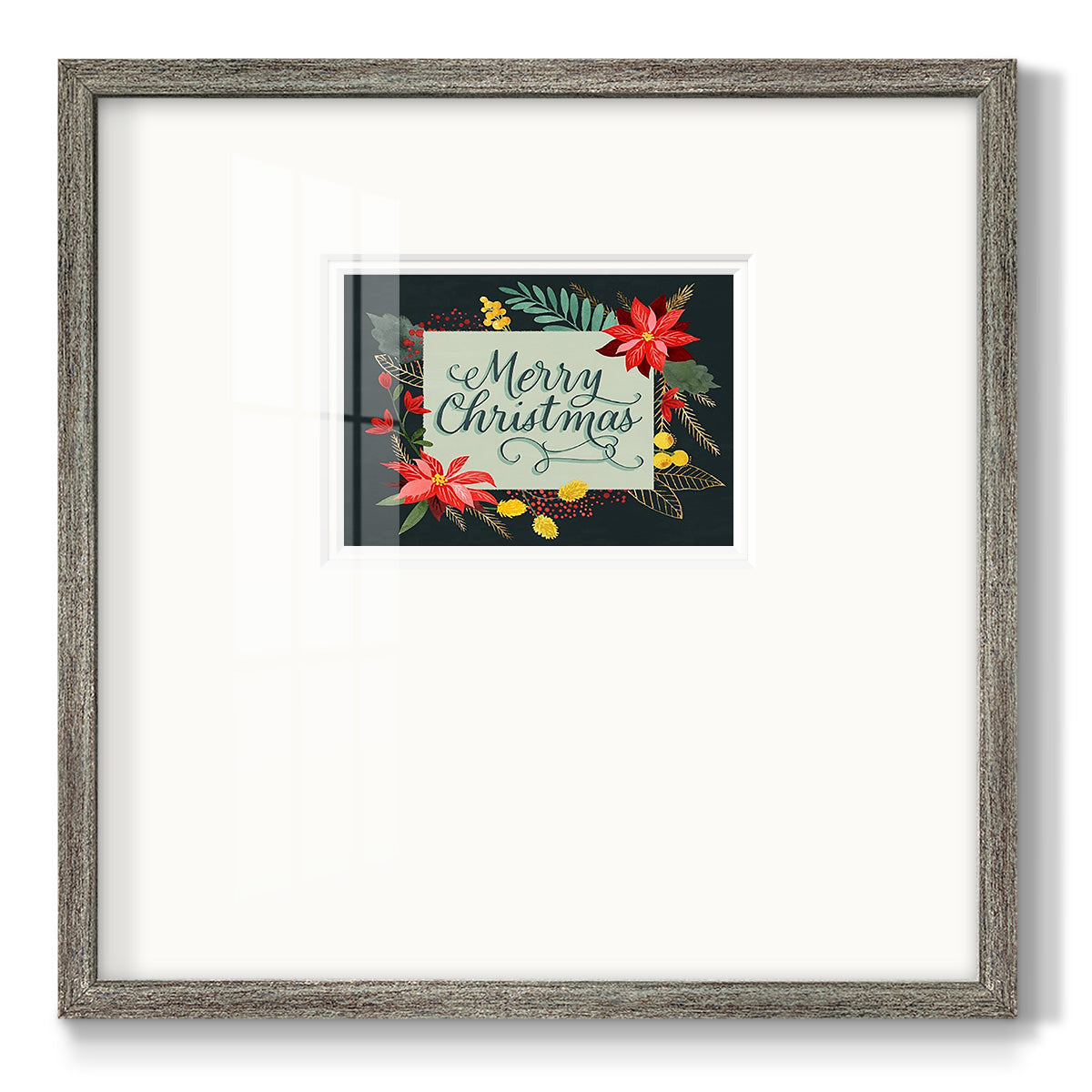 Bright Christmas Night  I Premium Framed Print Double Matboard