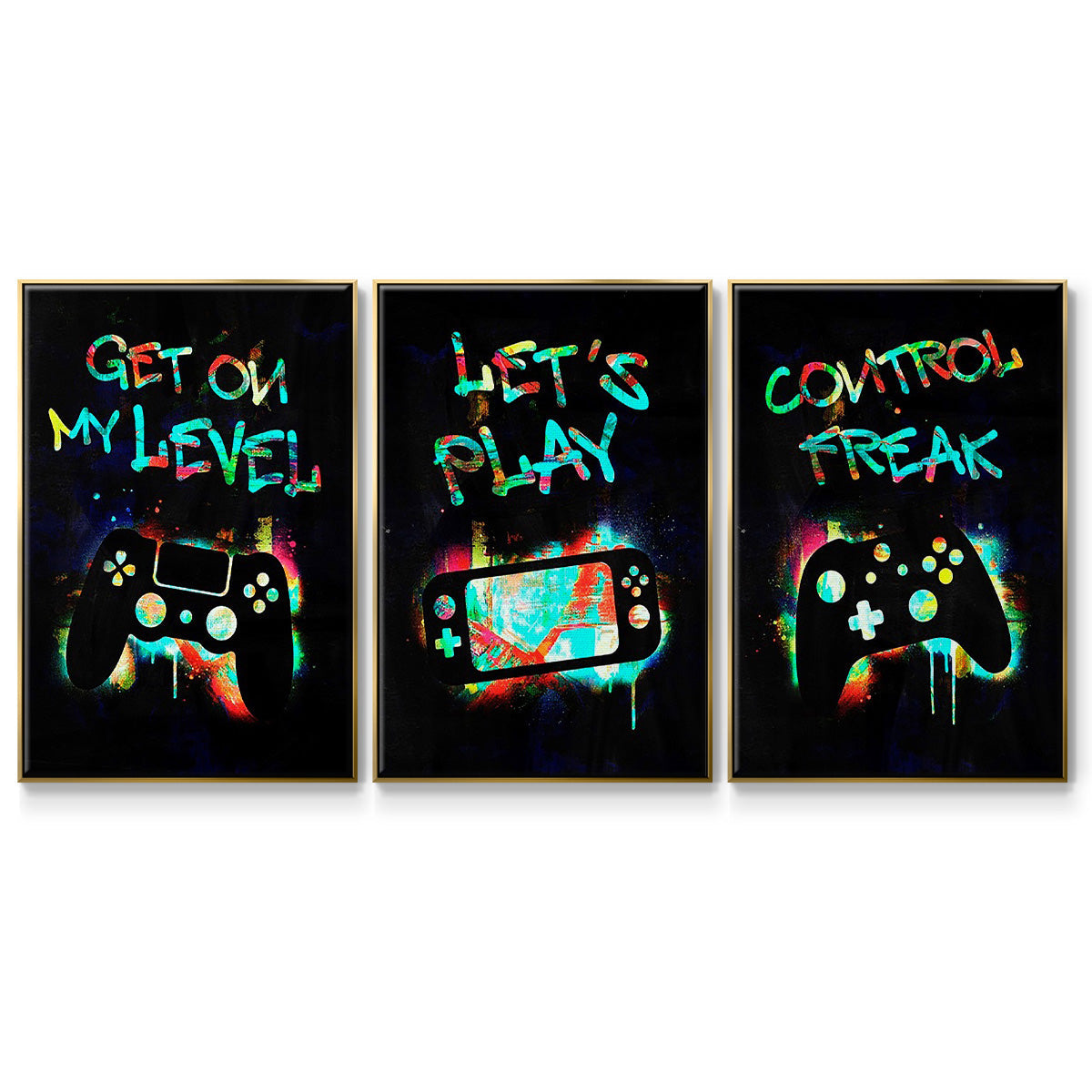 Gamer Tag I - Floater Framed Canvas Set