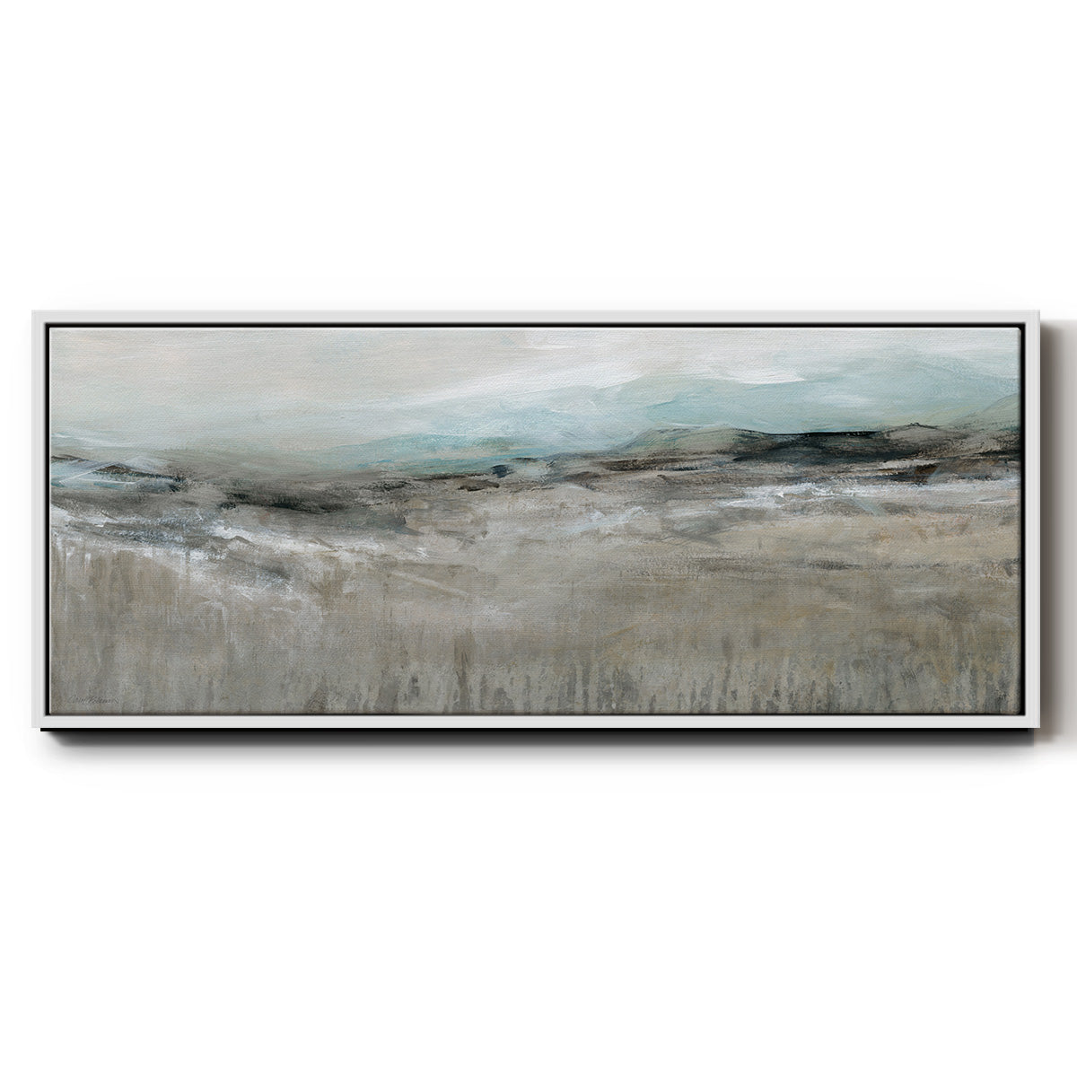 Distant Foothills - Floater Framed Canvas Print