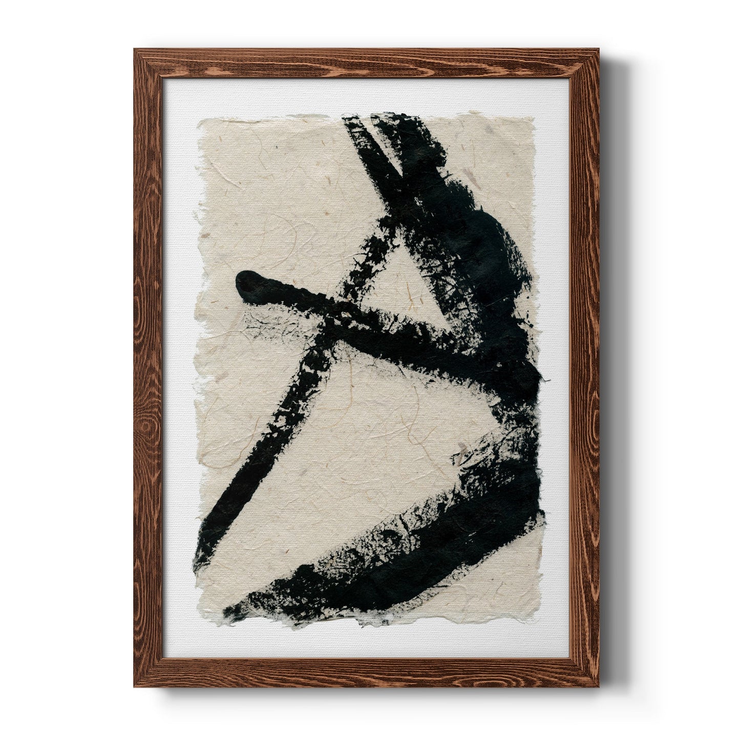 Lines Crossed I - Barnwood Framed Canvas Print