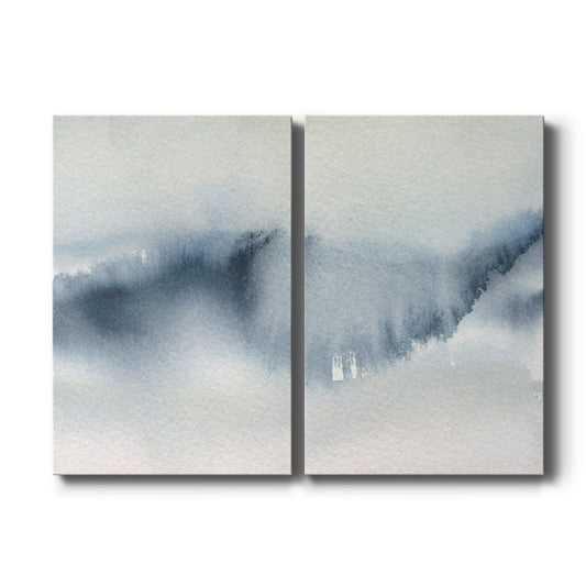 Summer Rain I Premium Gallery Wrapped Canvas - Ready to Hang - Set of 2 - 8 x 12 Each