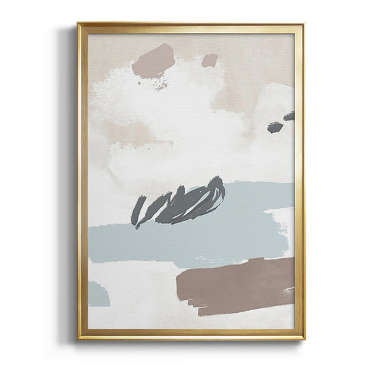 Neutral Wash II - Modern Framed Canvas Print