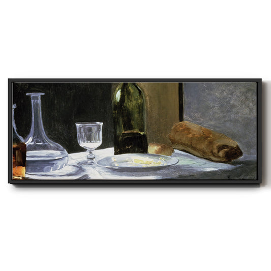Still Life with Bottles, 1862 - Floater Framed Canvas Print
