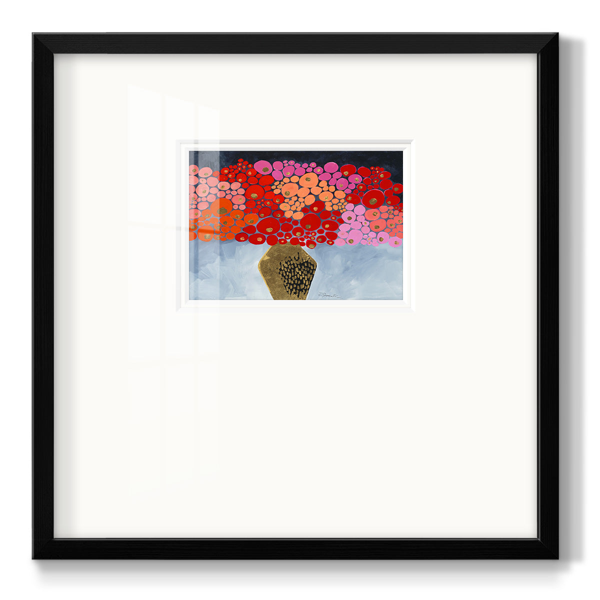 Red Poppies II Premium Framed Print Double Matboard