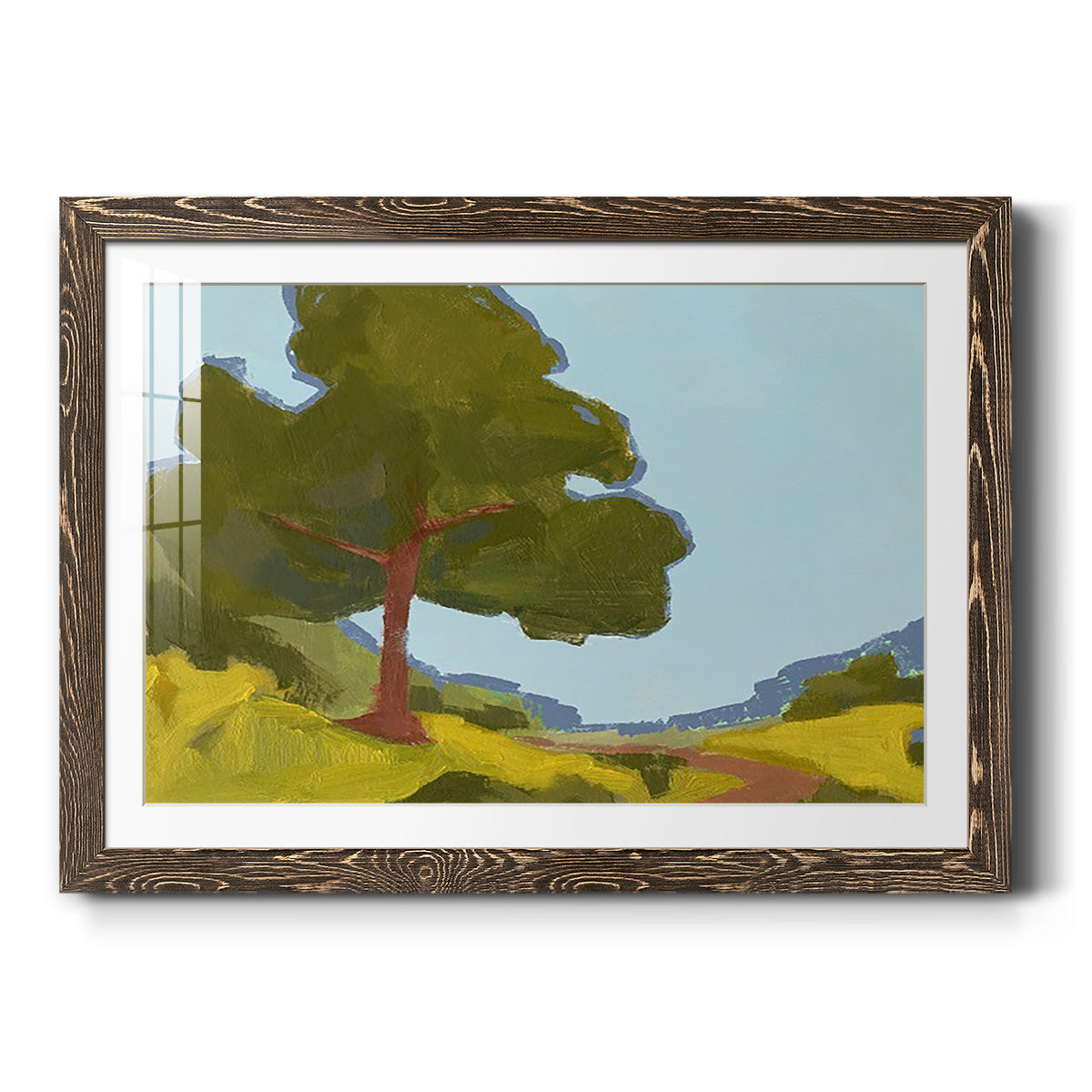 Bright Park II - Barnwood Framed Art Print