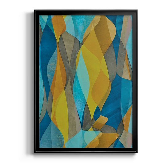 Colorful Cascade II - Modern Framed Canvas Print