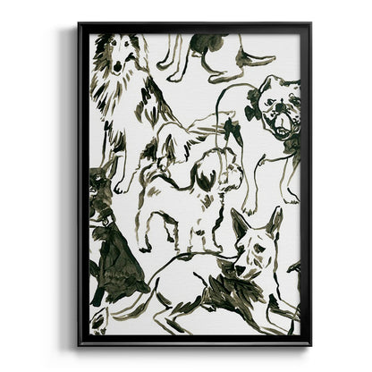 Canine Collage I - Modern Framed Canvas Print