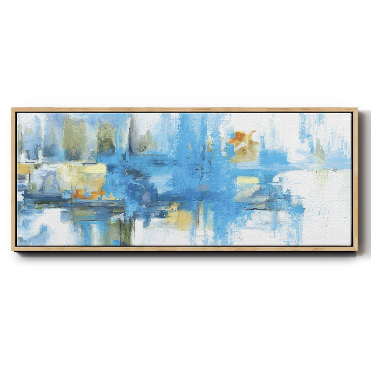 Metro Blue - Floater Framed Canvas Print